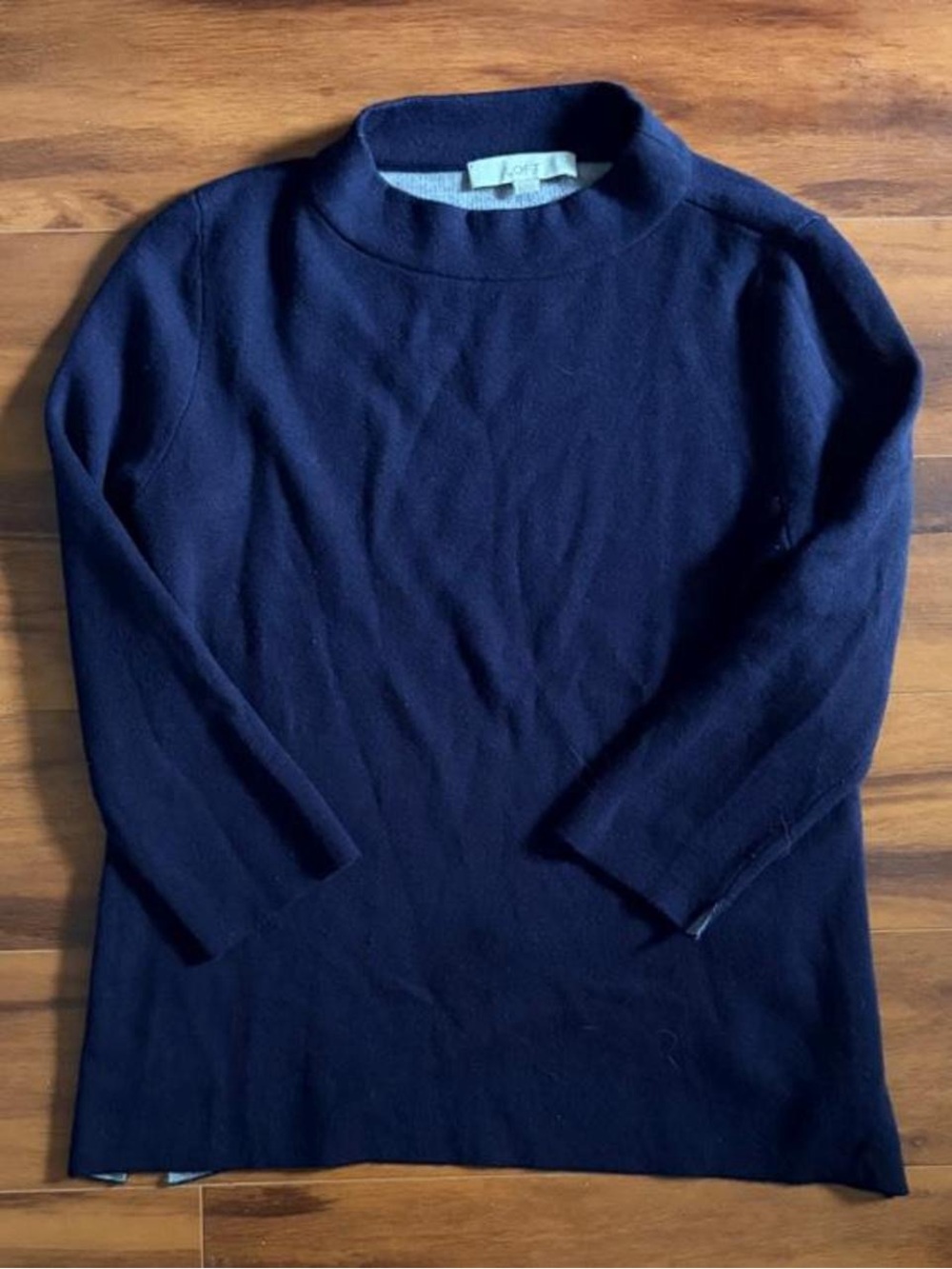 LOFT Navy Mock Neck Sweater Top